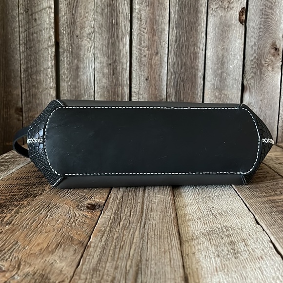 Handmade Gray and Black Leather Tote Bag 💼 - Picture 12 of 15